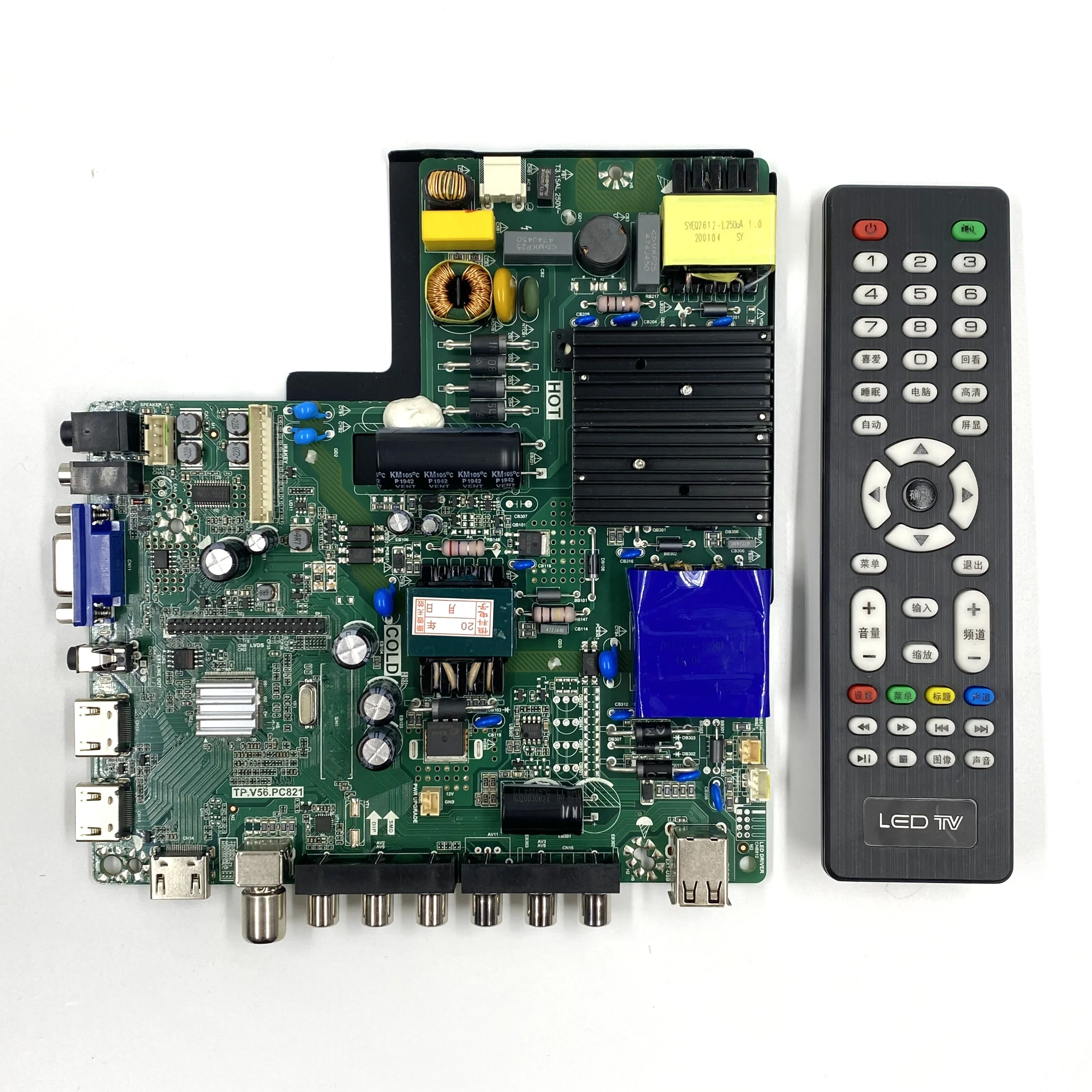 

Factory Price Universal FHD LED 3in1 TV Driver Card TP.V56.PC821 Television Driver Motherboard
