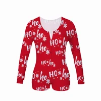 

Wholesale Butt Flap Christmas Bodycon Stretchy Onesie Shorts Sexy Rompers Adult Onesie Pajamas For Women