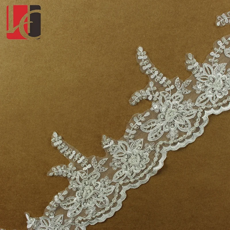 

HC-2267 2019 New design handmade lace trim for evening dress