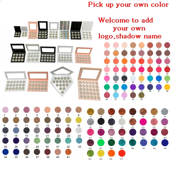 

DIY custom own brand 26mm pan eyeshadow palette Make Your Own Brand Eye Shadow Makeup DIY 12Color Empty Custom Eyeshadow Palette
