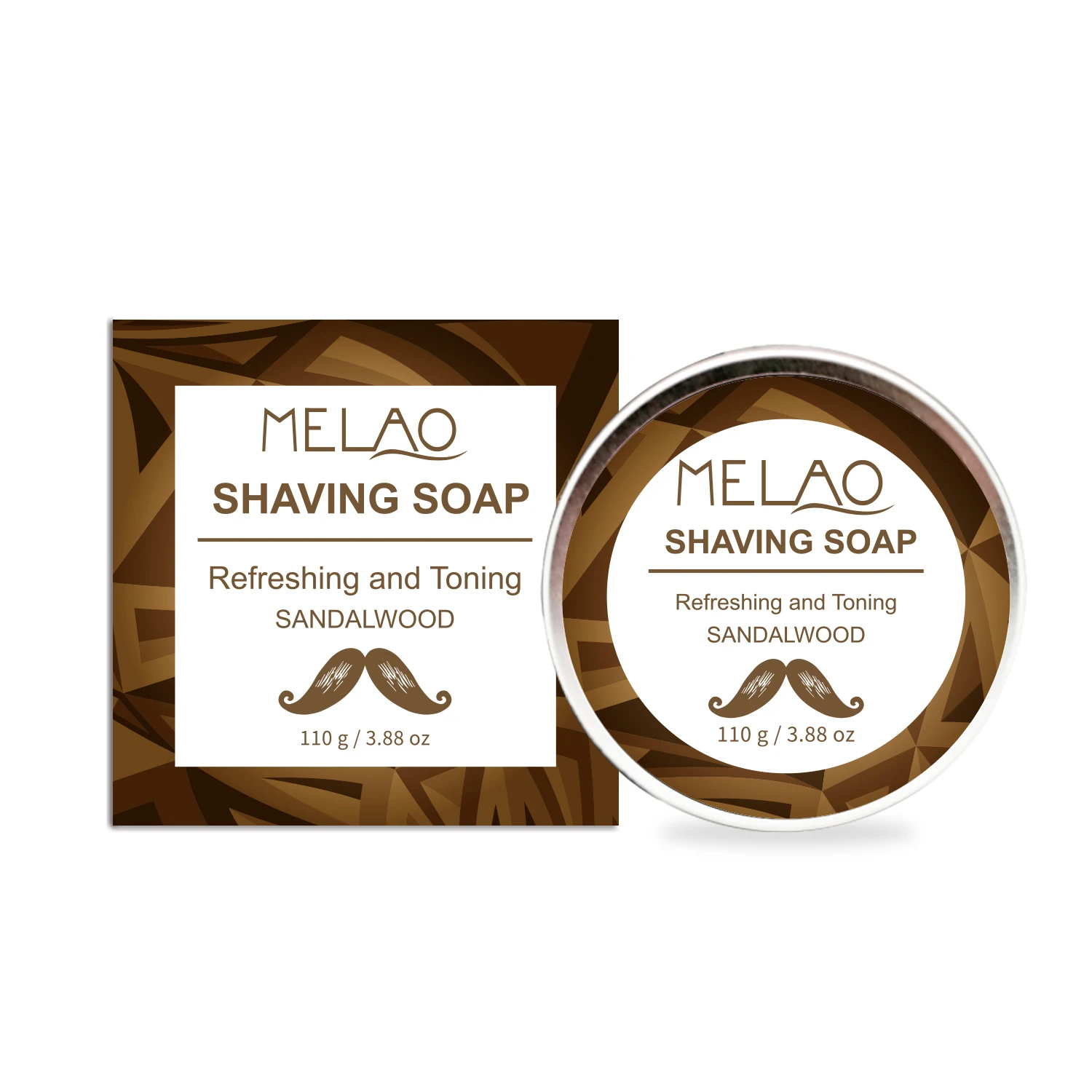 

Private label wholesale 100% organic beard grooming sandalwood shaving soap for men, White