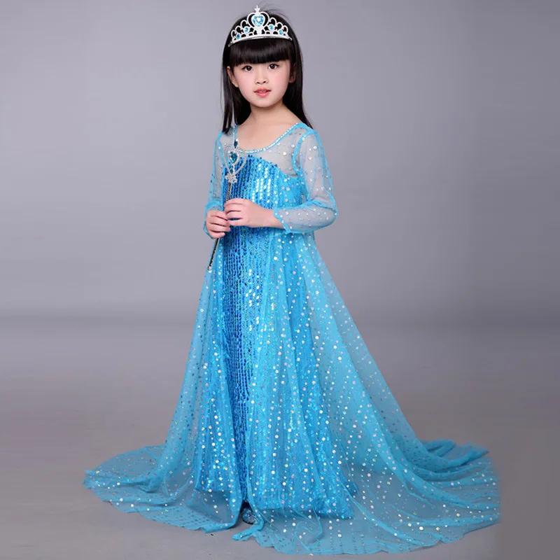 

Baby Flower Girl Kids Hollywood Cosplay Costumes Elsa Frozen Dress BXLP001