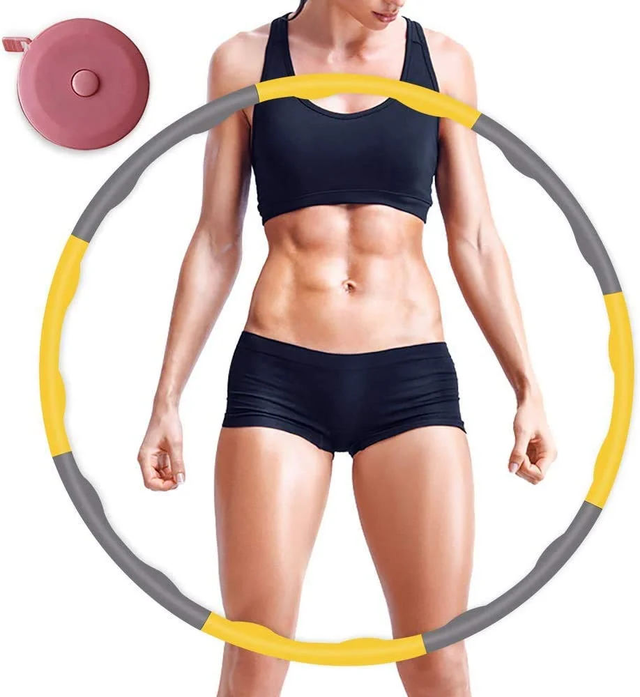 

Gym Removable And Weighted Slimming Hula Ring Metal Stainlesssteel Fitness Hoope For Adult And Kids 8 Section