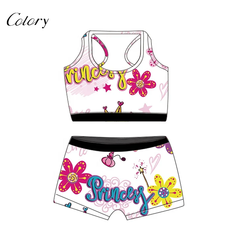 

Colory 2021 Summer Tank Top And Shorts Sleepwear Cartoon 2 Piece Pajamas Set, Customized color