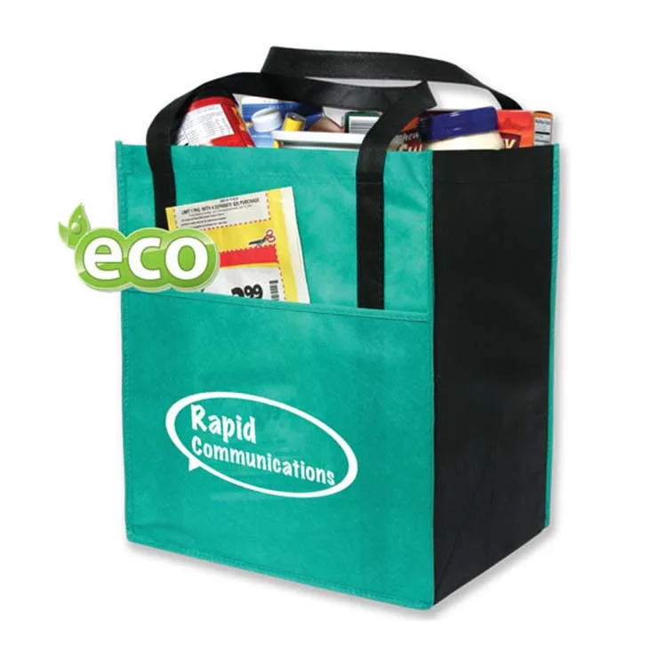 non woven enviro-shopper bag with covered cardboard bottom insert add stability
