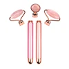 2019 New Trend 2 in 1 Jade Vibrating Facial Roller Pulse Massage Roller 24k Gold Beauty Bar