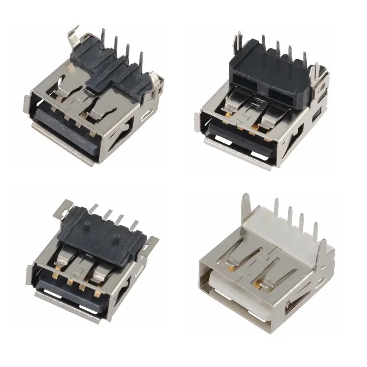 

Free Sample Panel Mount 90 Degree USB 2.0 Type-A Female Jack Port Connector