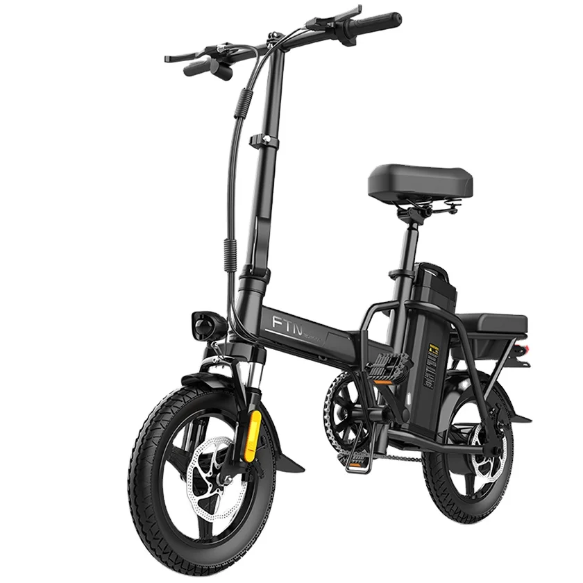 

folding bike 48v10ah e bike t5scoswheel electric bike, White/black