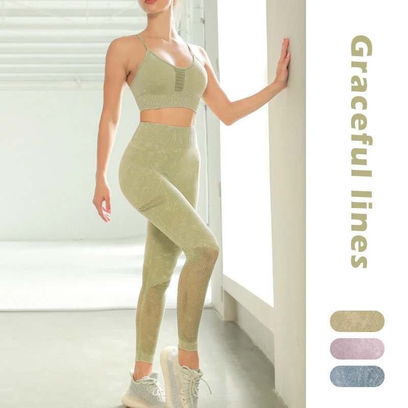 

Yoga Sports Suit Gym Seamless Yoga Wear Sets Sport Suit Women Workout Clothing Wears Gym Workout Sets Yoga Seamless Leggings