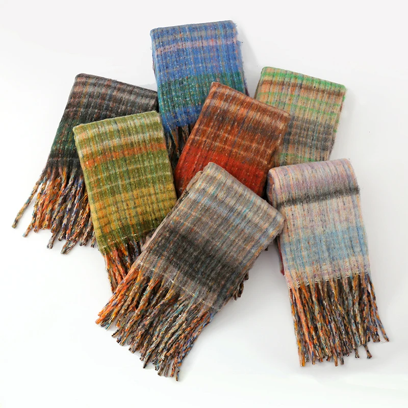 Landfond Warm Polyester Winter Shawl Scarf