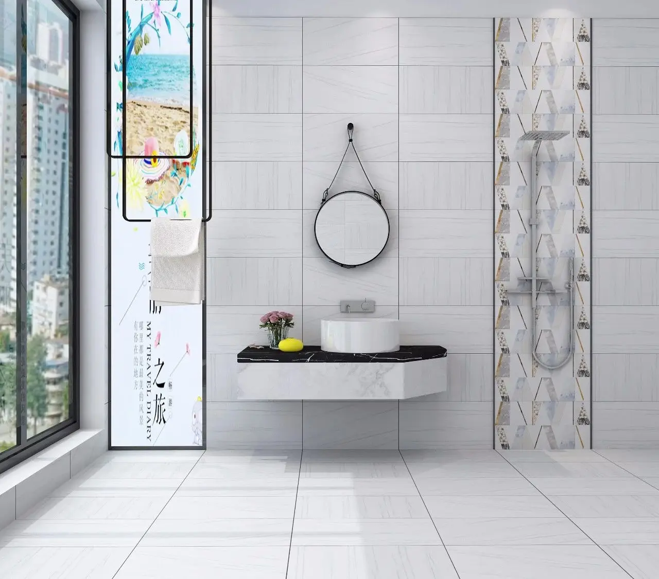 New Design In Srilanka Ceramic Tiles 30 X 60 Glazed White Toilet