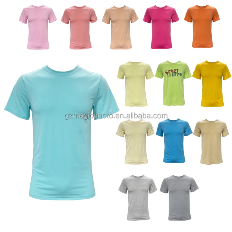 

Custom Cotton Feel 100% Polyester US Size Blank Sublimation Color Men T-Shirts