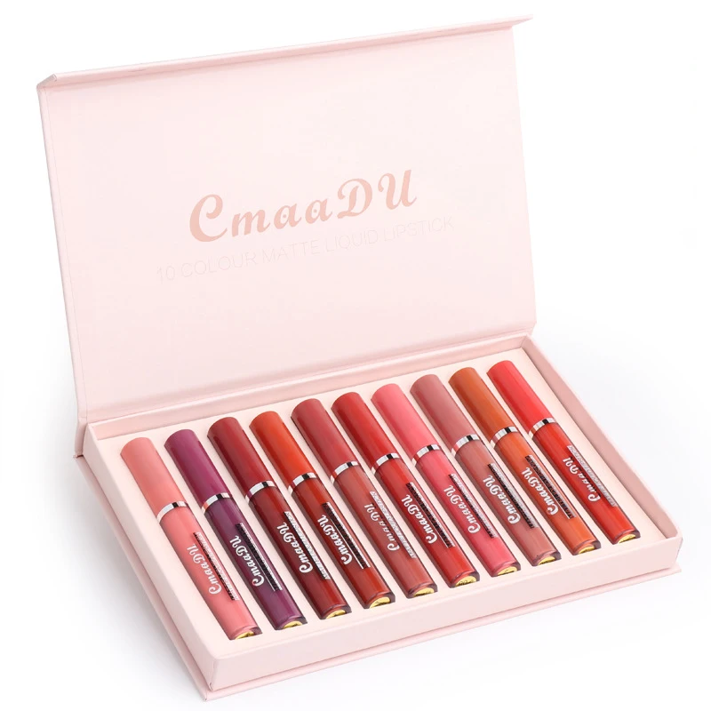 

Wholesale CmaaDU luxury private label lipgloss lip gloss base box packaging set boxes Matte liquid lipstick lip stick vendor