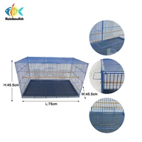 

guangzhou custom thick wire small mini cage for macaw cockatiel parrot breeding house foldable bird cage for parrot