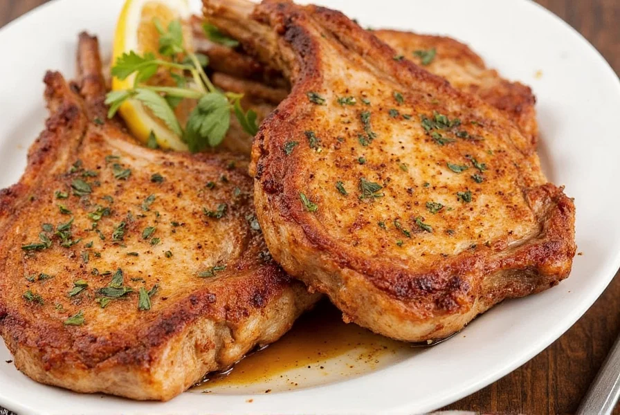 Pork chops resting after being dry-brined