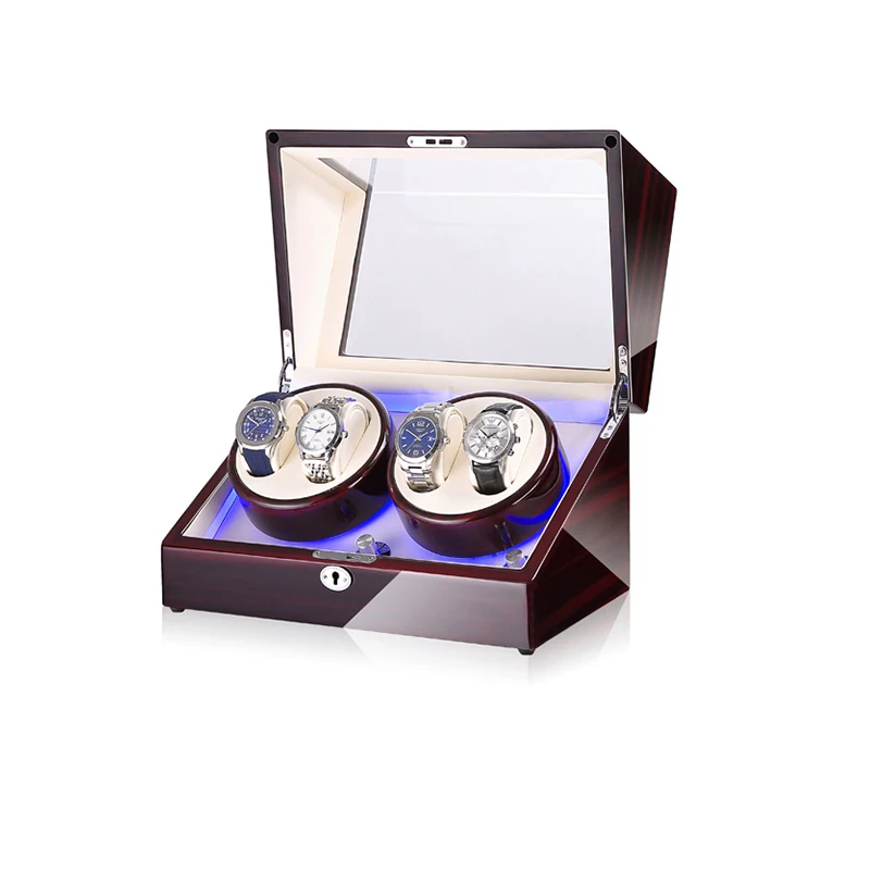 

Time partner luxury watch box 4+0 wooden modern automatic watch winder box, Customizable