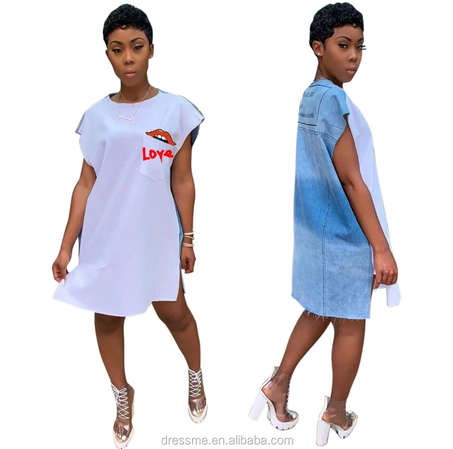 

MT57-9367 Soft jersey casual dress women long t shirt