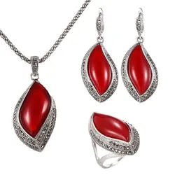 Free Shipping Elegant Lady Jewelry Red Rhinestone 
