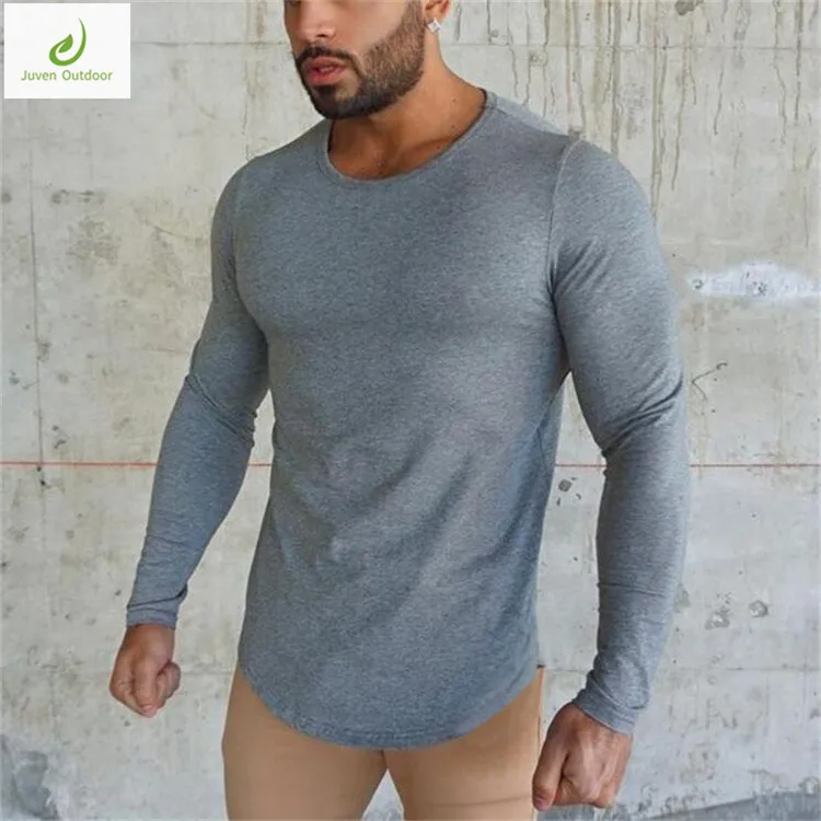 

High quality 100% cotton American size o-neck men's long sleeve oem logo plain blank t shirt t-shirt tshirts wholesale