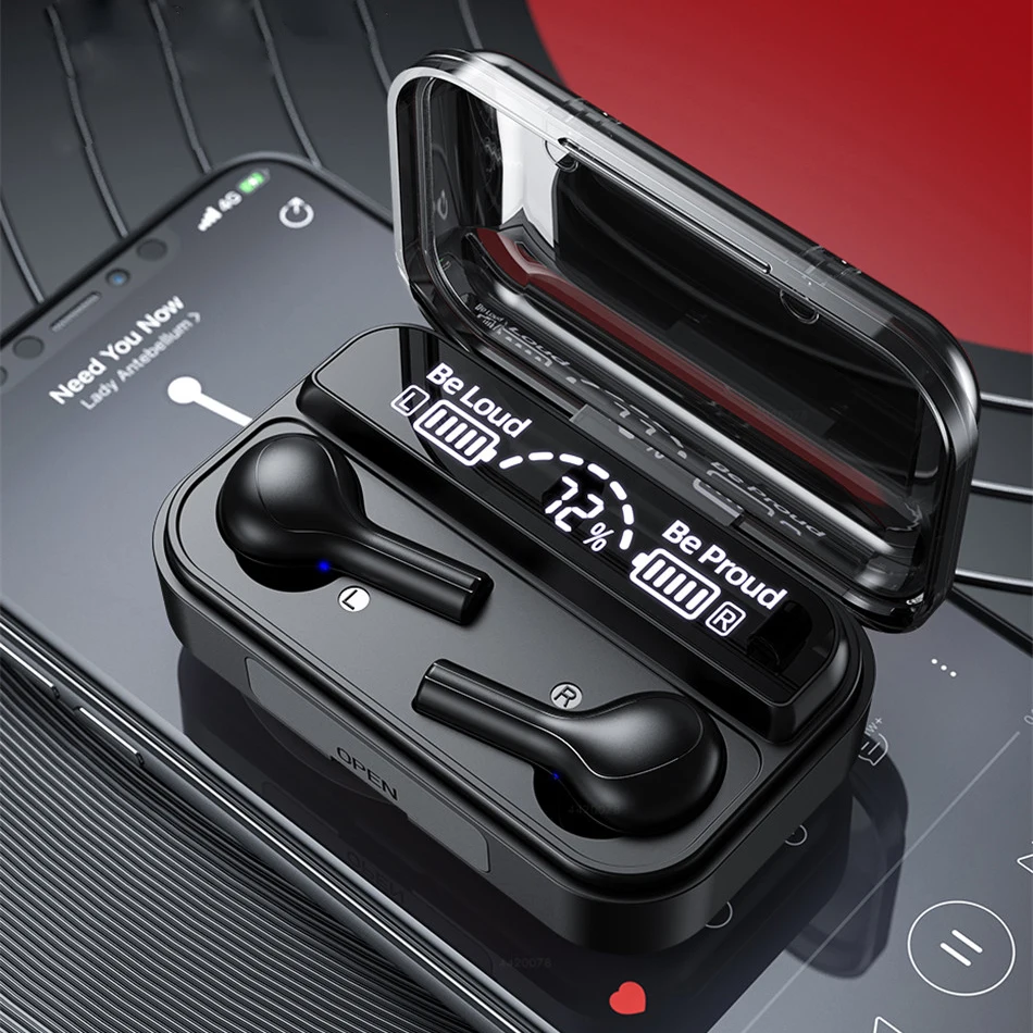 

New Product F9 Sport Hand Free Earphone Ready To Ship Audifonos-Blue-tooth Wireless Earbuds Earphone, Black