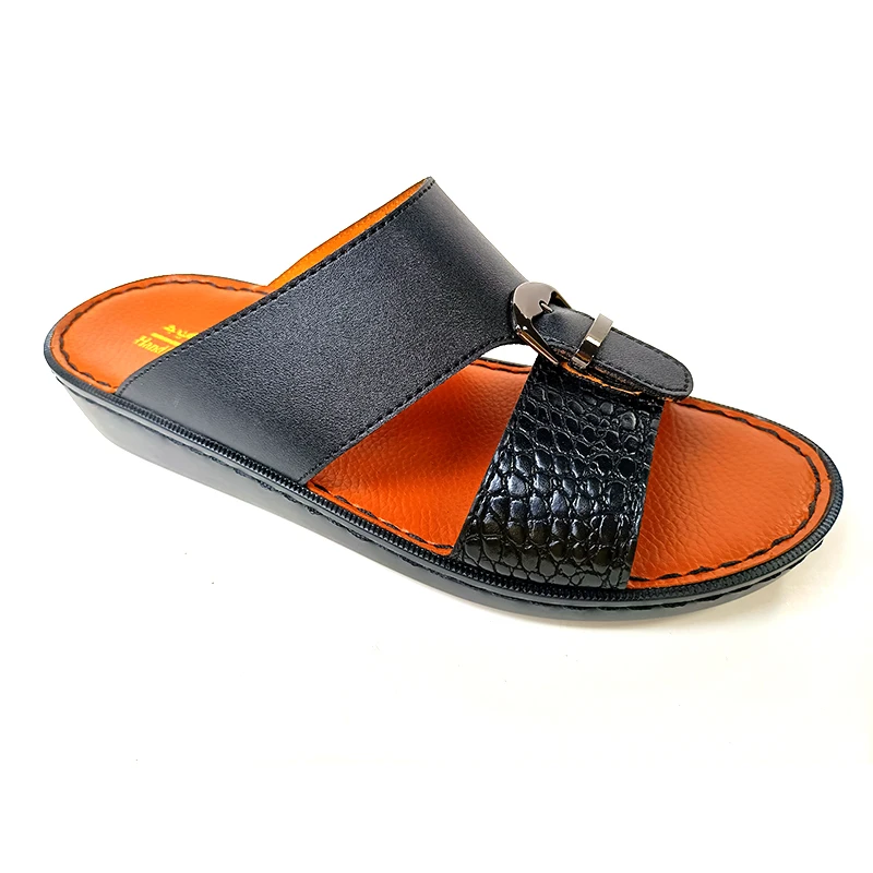 

Good Quality Men Arabic Sandals Pu Slipper dubai outsole arabic shoes