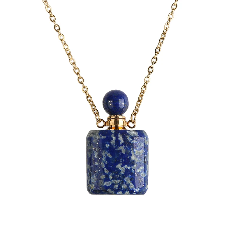 

wholesale screw neck bulk cube perfume oil bottle necklace