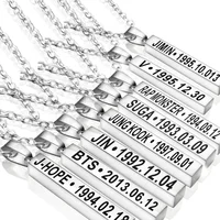 

Stainless Steel Name Plate Korea BTS Necklace