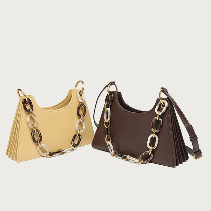 

Female Bag Underarm Baguette Bag Messenger Retro Chain bags women handbags ladies shoulder