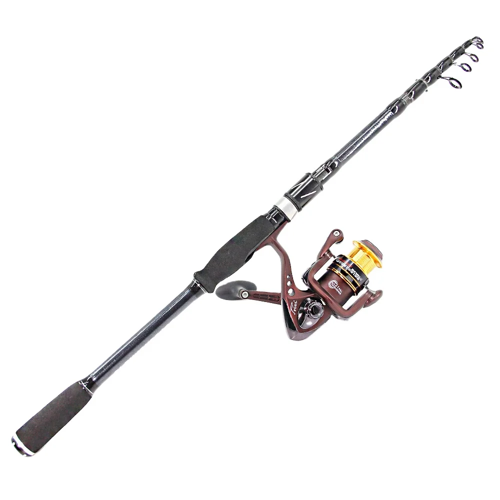 

RTS Fishing Set Luminous Telescopic Spinning Carbon Rod and Reel Combo