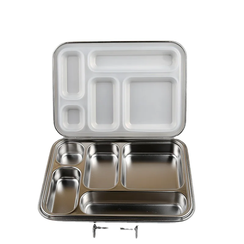 

Edelstahl Brotdose Rectangle metal 304 Stainless Steel kids lunch box leakproof tiffin bento box with compartment, Customized color