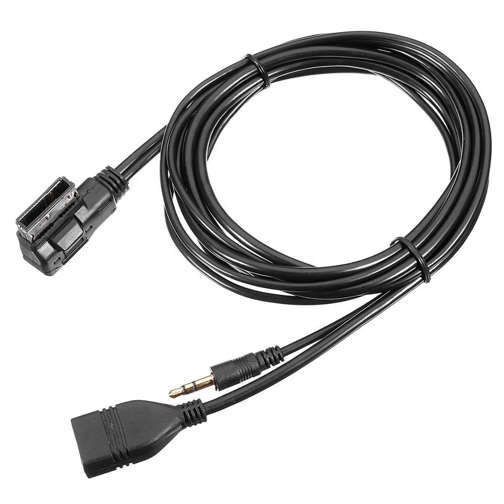 

3.5mm AUX Audio adapter Cable Music MDI AMI MMI Interface USB Charging for Audi A6L A8L Q7 A3 A4L A5 A1 S5 Q5 VW