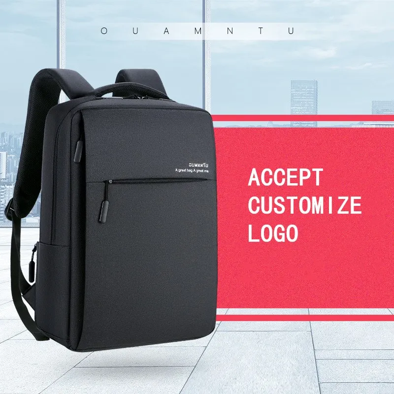 

OEM Travel Backpack with USB Water Resistant Durable College School Business Backpack for Women & Men, Gray,black,light gray