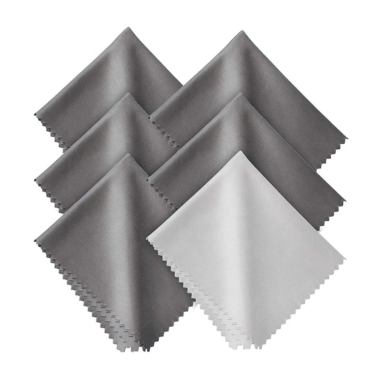 

JAYQI RTS Custom Plain Microfiber Cleaning Glasses Cloth Black Gray White Microfiber Cleaning Sunglasses Cloth