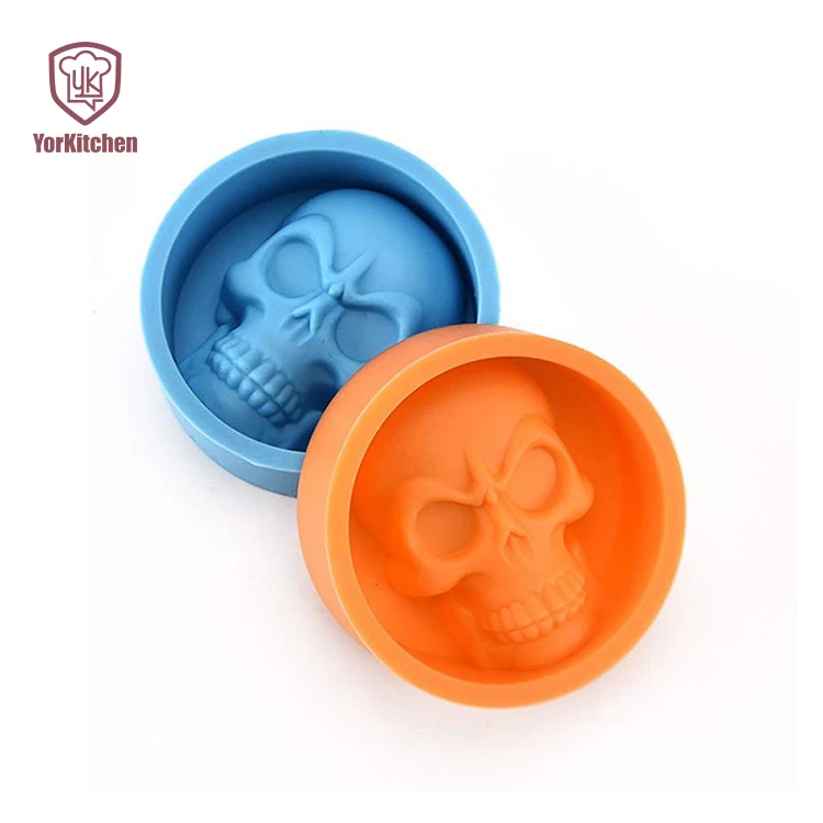 

Halloween Chocolate Molds Head Silicone Ice Molds for Baking Cake Cookie