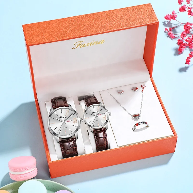 

Fashion Simple watch set lady&women Rose gold Quartz smart for girls watch for woman watch, Picture shows