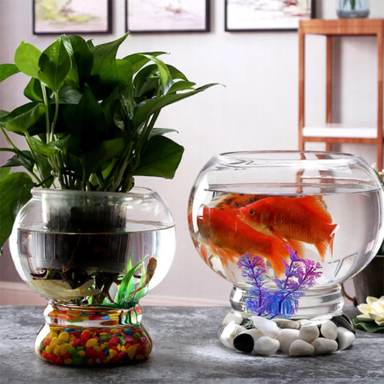 Mini Table Fish Tank Glass Fish Bowl Decoration Aquarium Fish Tank