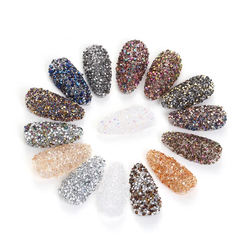 

Xiaopu Glass Miniature Loose Rhinestones Point Back Back Miniature Rhinestones, As show pictures