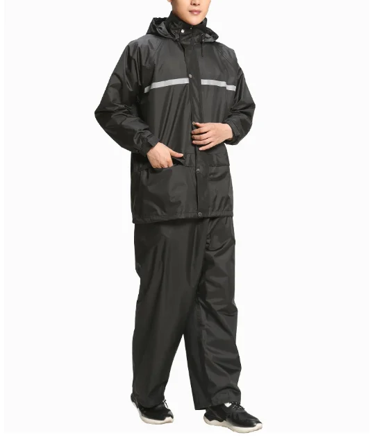2018 Custom Fashion Motorcycle Raincoat Overall Rain Suit Rain Coat Blank Waterproof Foldable Nylon Rain Coat For Men
