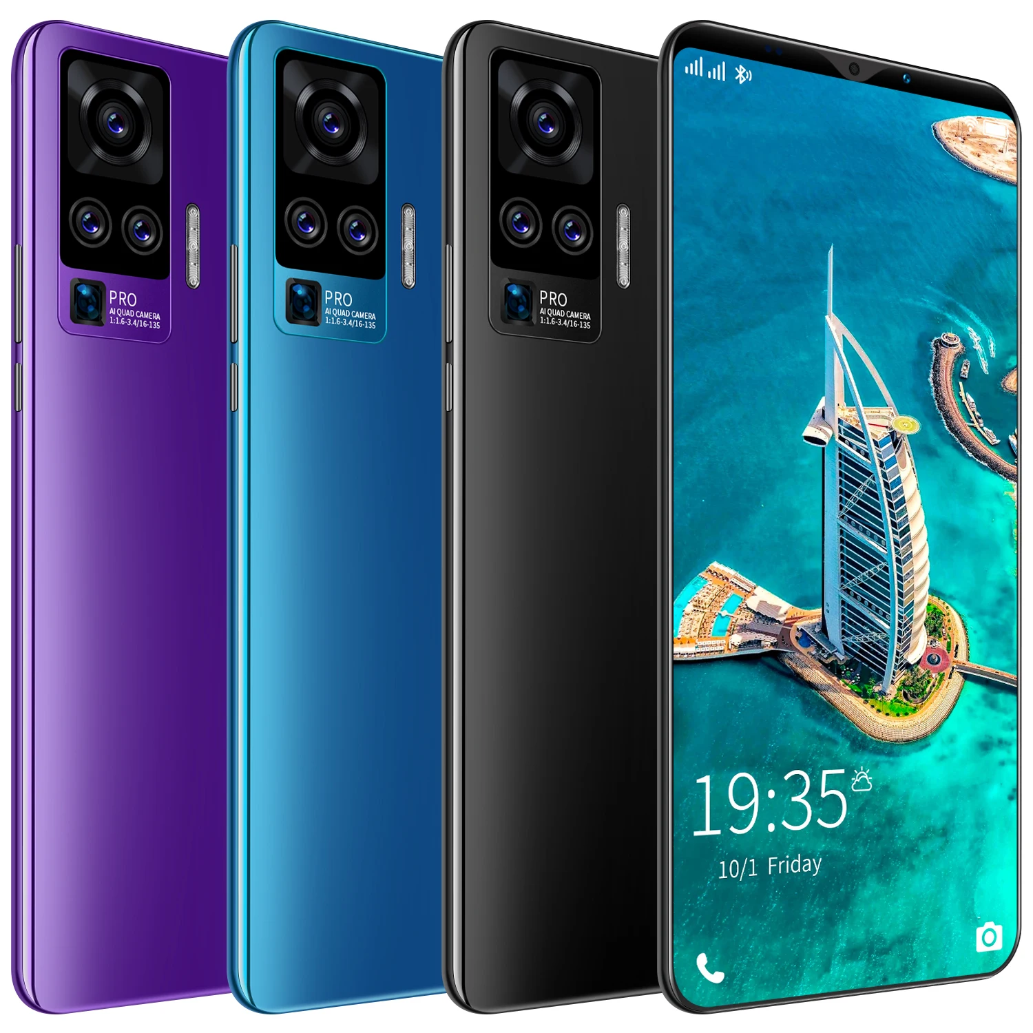 

Good selling second handed smartphone Mobile phones 4G mobilephone Unlock Android phones, Purple, red, blue