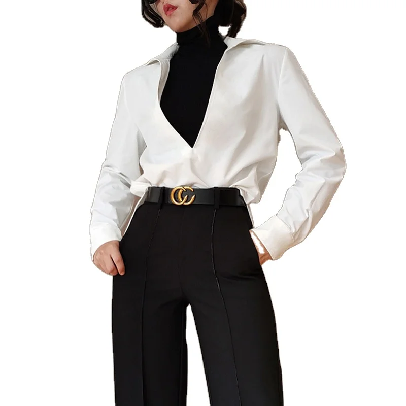 

High waist women pants fashion straight leg slacks black office lady suit pants women's trousers & pants, Solid