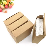 

100% cotton swab bamboo stick ear cleaning bud with paper box 100 pcs OEM