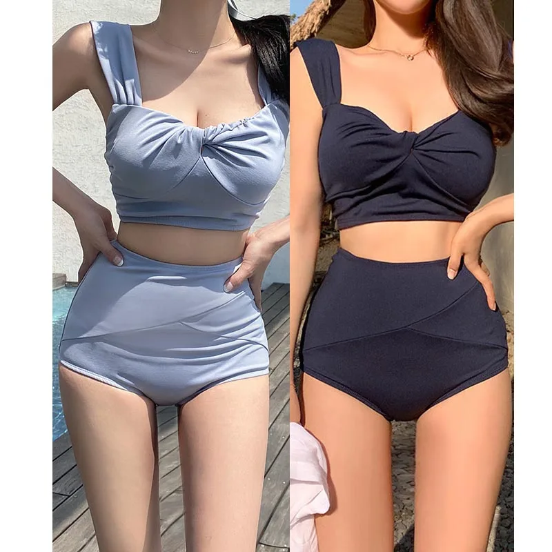 

Free Shipping Women's Solid Cutout Push Up Padded Swimwear Sexy Bikini Two Piece Swimsuit Wholesale