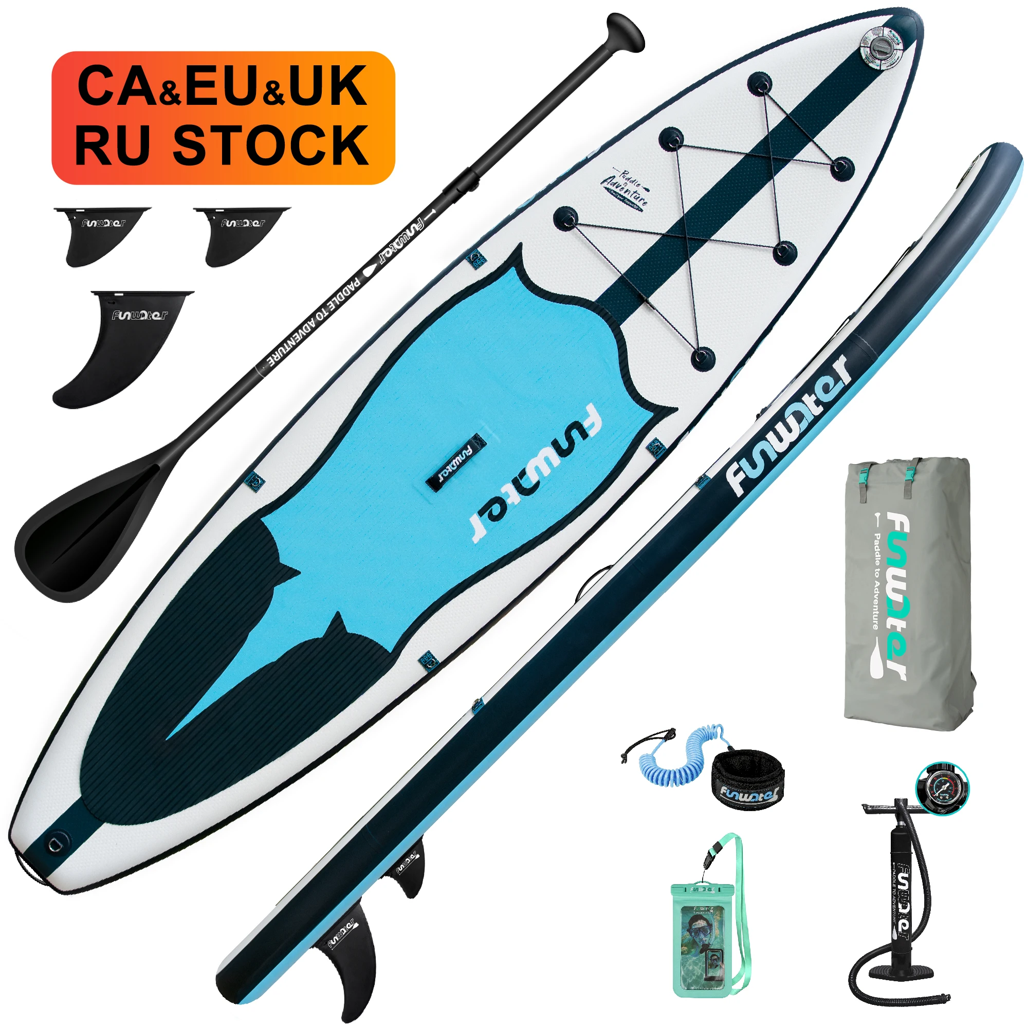 

FUNWATER Dropshipping OEM sup boards inflatable free shipping stand up paddle board 10 x 32 x 6 paddle board 20psi
