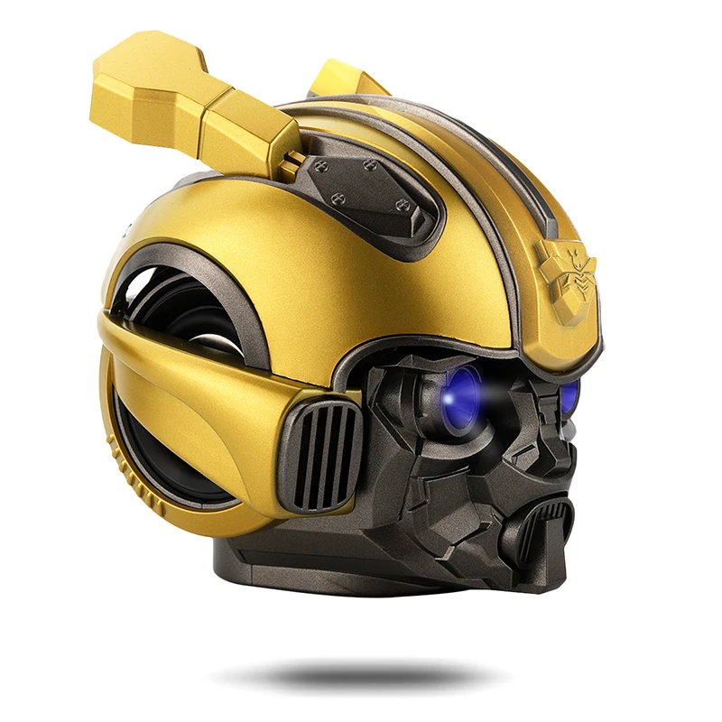 

Creative Design Marvel Bumblebee Helmet Speaker mic creative cool ireless Subwoofer Blue Tooth Gift Portable Speaker