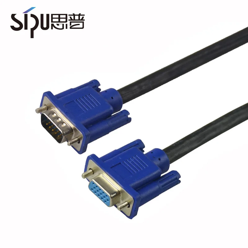 

SIPU 15 Pin male to male vga cable 3+5 for monitors, Black