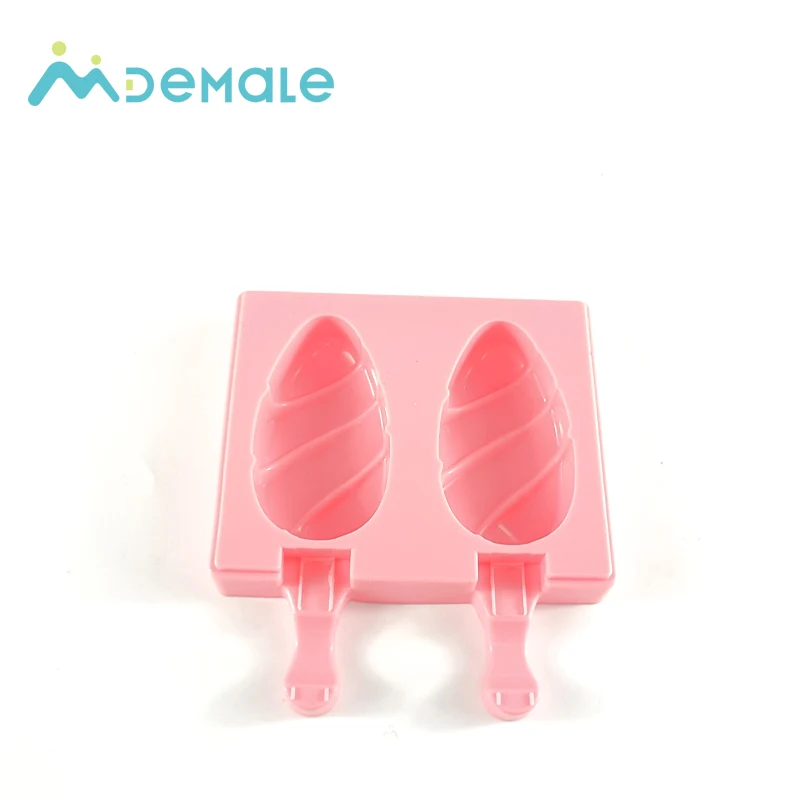 

2 cavities tree shape with cover wooden stick ice cream mould, Customized color