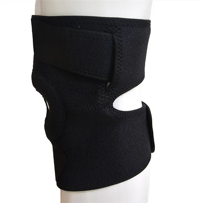 

Hot Sale Elastic Nylon Compression Knee Brace Support With Belt, Black