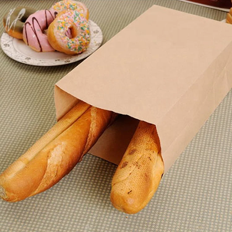 Custom size paper bag for restaurant with free logo printing