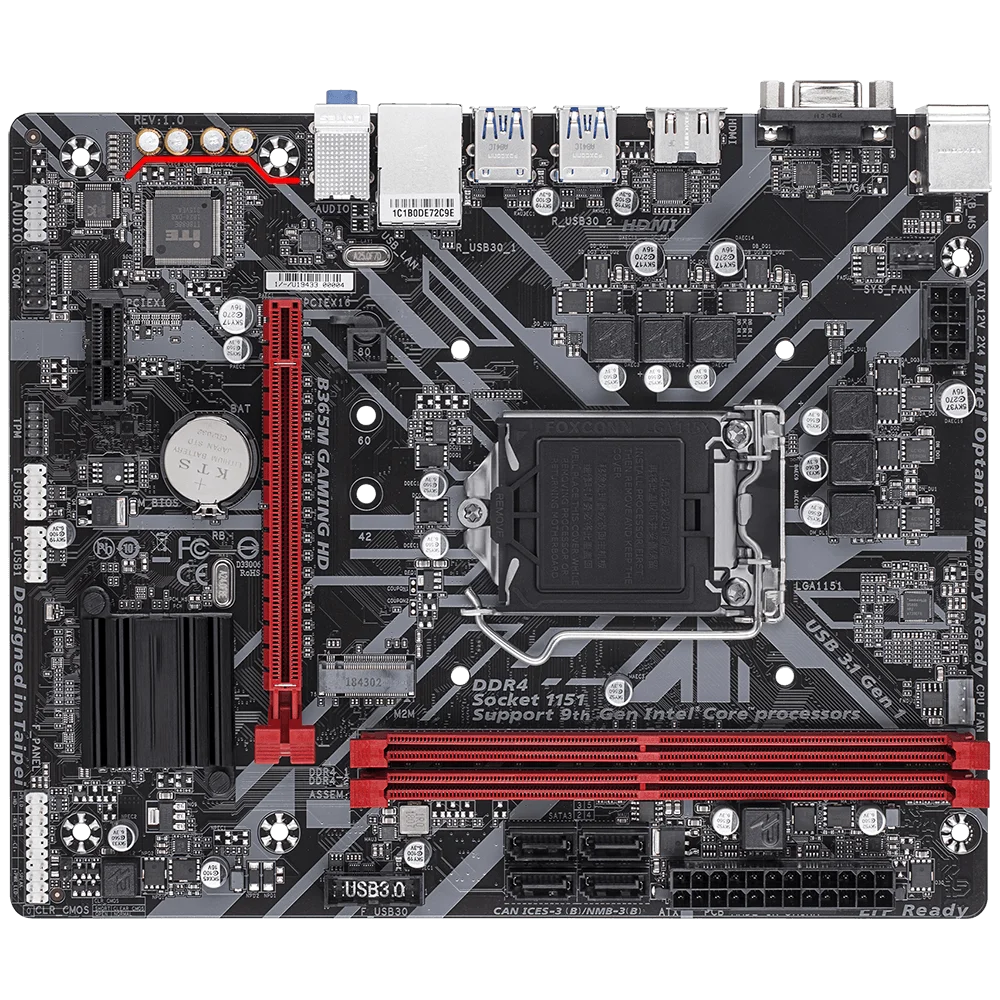 

B365 pc gpu motherboard B365M GAMING HD i3 i5 i7 SATA2.0 DDR4 2666/2400/2133 MHz