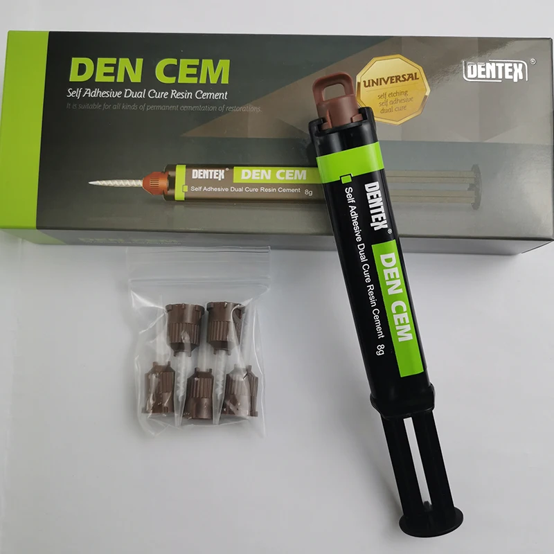 Doubletube Size Dentex Dental Self Adhesive Dual Cure Resin Cement For